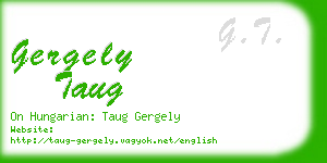 gergely taug business card